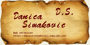 Danica Simaković vizit kartica